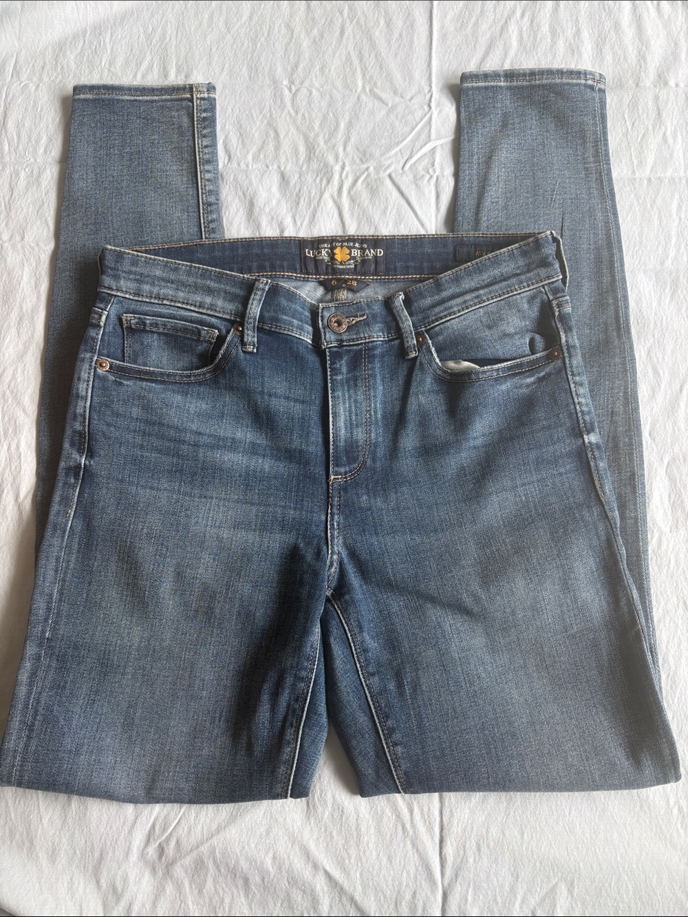 Lucky Brand Womens AvA Skinny Fit Blue Jeans size 6/28